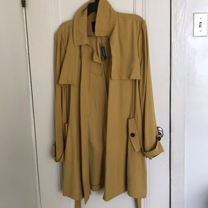 NWT Express mustard yellow trench coat 🧥 XL
